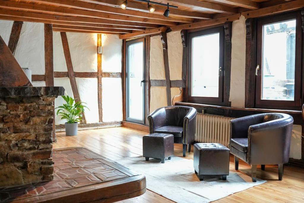 Charmante Fachwerk Wohnung Mit Terrasse In Der Altstadt Koblenz  Exteriör bild